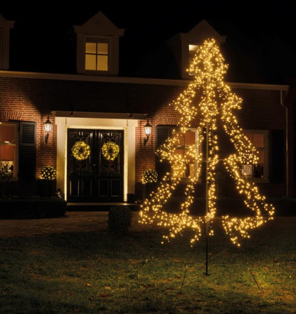 Albero 3D con Luci Bianco Caldo