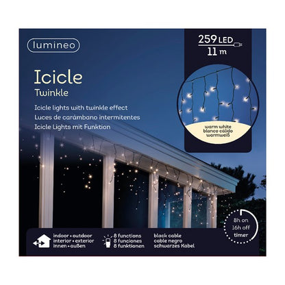 Led Twinkle Icicle Lights da 259 Led