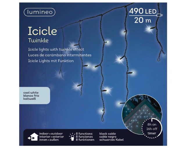 Led Twinkle Icicle da 490 Led