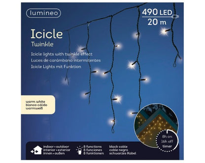 Led Twinkle Icicle da 490 Led