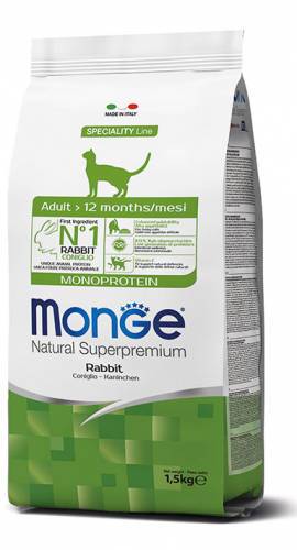 Monge Cat Adult con coniglio 1.5 kg - Natural Superpremium - Giardango