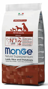 Monge Dog All Breeds Adult con agnello, riso e patate 2.5 kg - Natural Superpremium