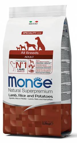 Monge Dog All Breeds Adult con agnello, riso e patate 12 kg - Natural Superpremium