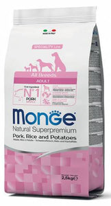 Monge Dog All Breeds Adult con maiale, riso e patate 2.5 kg - Natural Superpremium