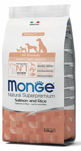 Monge Dog All Breeds Puppy con salmone e riso 2.5 kg - Natural Superpremium
