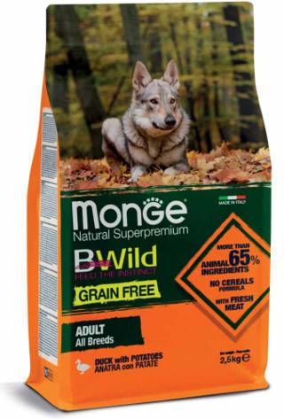 Monge Dog BWild All Breeds Adult con anatra e patate 2.5 kg - Giardango