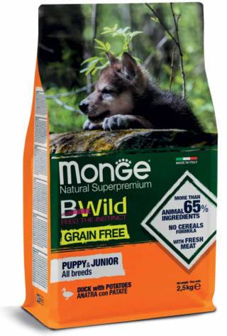 Monge Dog BWild All Breeds Puppy/Junior con anatra e patate 2.5 kg - Giardango