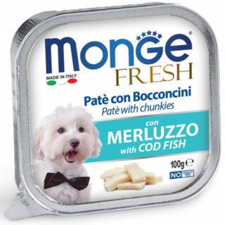 Monge Fresh Patè e Bocconcini con Merluzzo 100 g - Giardango