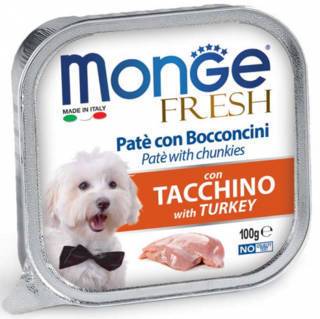 Monge Fresh Patè e Bocconcini con Tacchino 100 g - Giardango