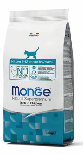 Monge Cat Kitten con pollo 1.5 kg - Natural Superpremium - Giardango