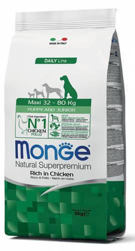 Monge Dog Maxi Puppy e Junior con pollo - Natural Superpremium - Giardango