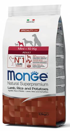 Monge Dog Mini Adult con agnello, riso e patate 800 g - Natural Superpremium - Giardango