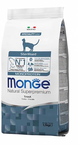 Monge Dog Sterilised con trota 400 g - Natural Superpremium - Giardango