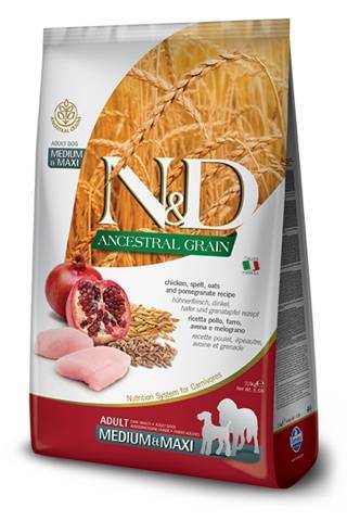 N&D Ancestral Medium e Maxi Adult con Pollo e Melograno 12 kg