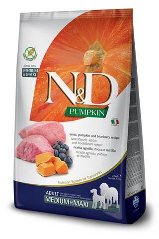 N&D Pumpkin Medium e Maxi Adult con Agnello e Mirtillo 12 kg