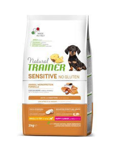 Natural Trainer Sensitive Small e Toy Puppy e Junior con Salmone e Cereali 2 kg
