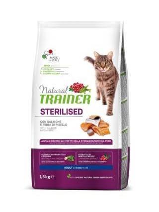 Natural Trainer Sterilised Adult con Salmone e Fibra di Pisello 300 g - Giardango