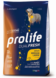 Prolife DualFresh Adult Medium Large Bufalo, Agnello e Riso 12 kg