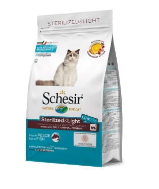 Schesir Sterilised e Light Adult con Pesce 1,5 kg