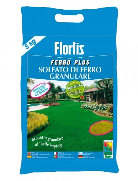 Concime Solfato di Ferro Plus granulare 5kg Flortis